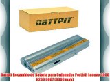 Battpit Recambio de Bateria para Ordenador Port?til Lenovo 3000 N200 0687 (6600 mah)