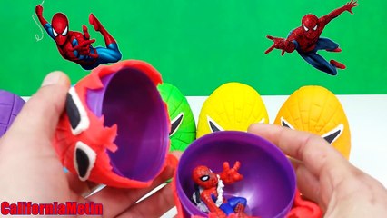 Play-Doh Rainbow Spider-Man Marvel Super Hero Squad Toys Surprise Eggs