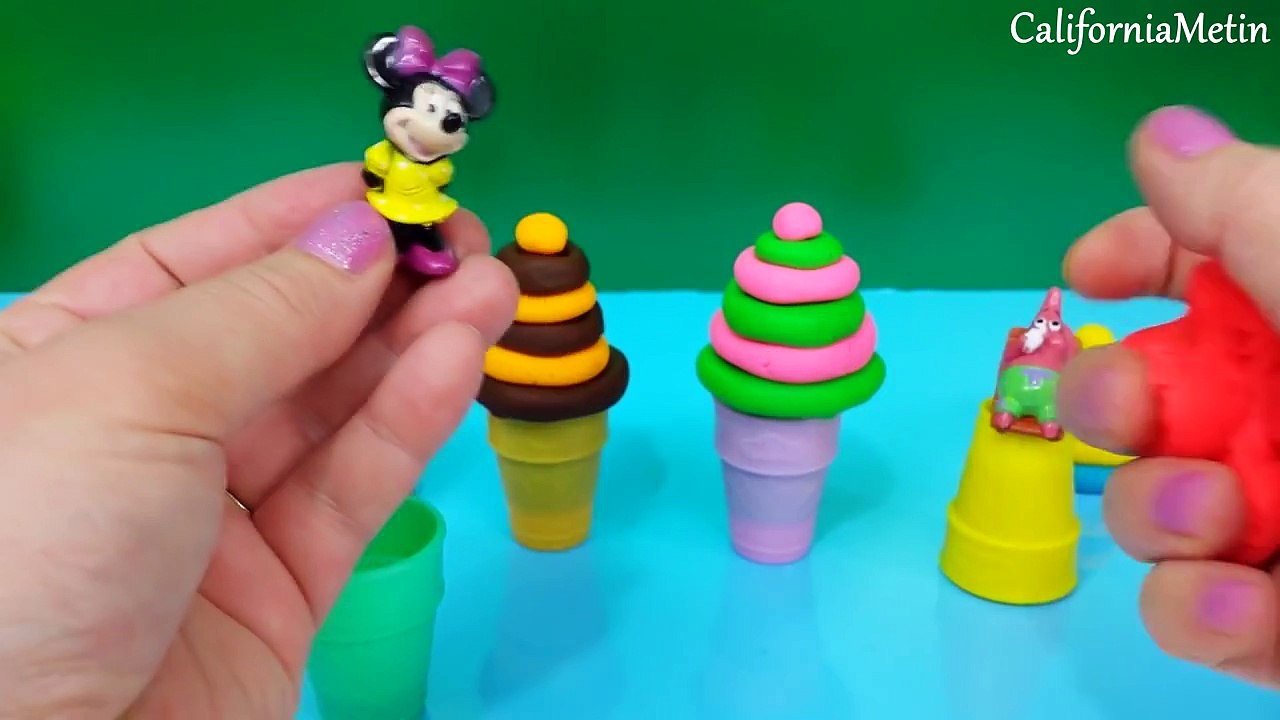 Play Doh Surprise Ice Cream SpongeBob Minnie Mouse Disney Princess