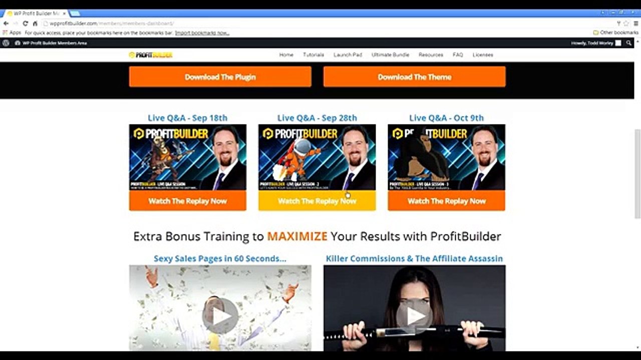 Wp Profit Builder Setup