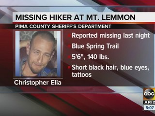 Missing hiker sought at Mount Lemmon
