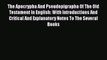 [PDF Download] The Apocrypha And Pseudepigrapha Of The Old Testament In English: With Introductions