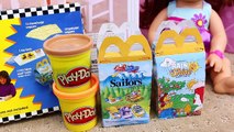 Baby Alive McDonalds Play Doh Baby Food CHALLENGE Surprise Happy Meal Toys & KidKraft Doll