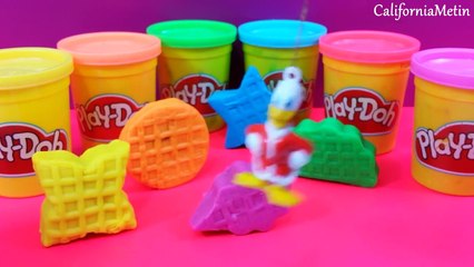 Play Doh Waffles Surprise Manny Ice Age Piglet Simba The Lion King Donald Duck Porky Pig Disney
