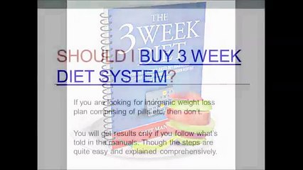 3 week diet system meal plan - the three week diet system
