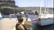 Man Falls Off Sail Boat Nearly Smushed