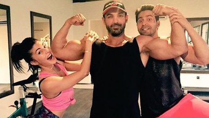 Varun Dhawan, Jacqueline Fernandez, John Abraham FUN On The Sets Of Dishoom