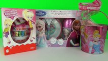 GIANT KINDER SURPRISE EASTER EGG Polly Pocket Disney Frozen & Princess Easter Eggs Bucket Opening