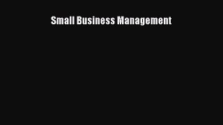 Small Business Management  Free Books