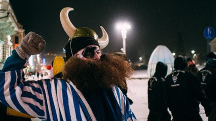 Clowns take on far-right vigilantes in Finland