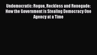 Undemocratic: Rogue Reckless and Renegade: How the Government is Stealing Democracy One Agency