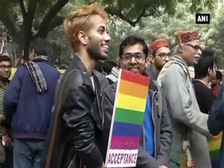 LGBT community members protest against ban on gay sex