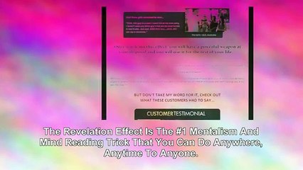 The Revelation Effect - Mentalism And Mind Reading