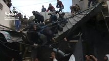 Palestinians plunge into crowd as ceiling collapses during funeral for Hamas tunnel diggers