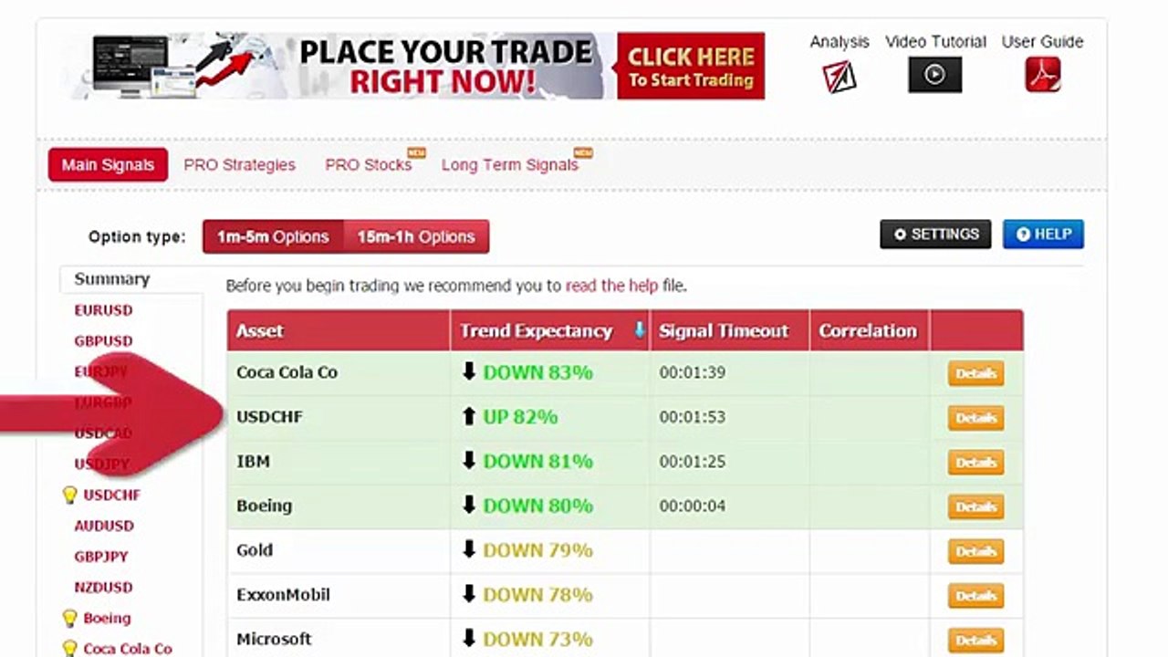 Auto Binary Signals (Main ABS) Video 3 Live Trading - November 13th 2015