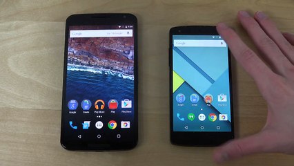 Nexus 6 Android M Developer Preview vs. Nexus 5 Android 5.1.1 Lollipop - Which Is Faster? (4K)