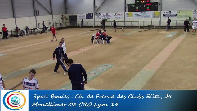 Tir rapide en double, troisième tour, Club Elite Masculin, J9, Montélimar vs CRO Lyon, Sport Boules, saison 2015-2016
