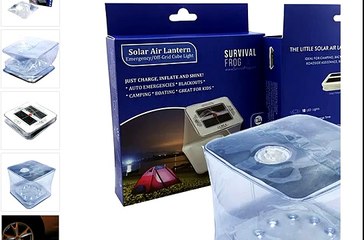 Inflatable SOLAR LED Camp Lantern Survival Frog