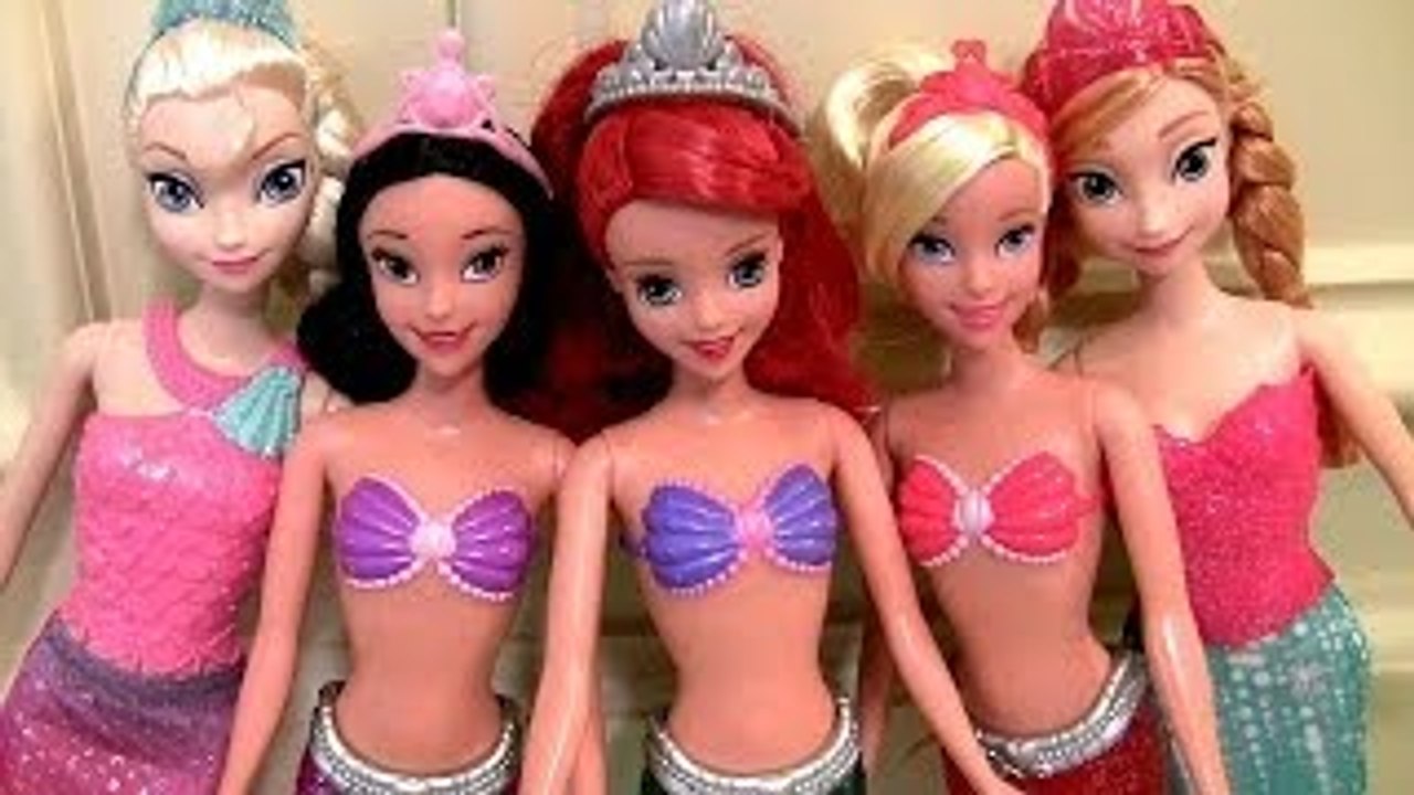 Pool Party Ariel Sisters Alana Arista with Mermaid Elsa & Mermaid Anna Disney Frozen Under