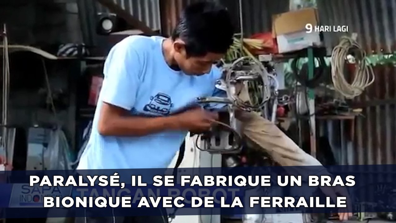 Paralysé, un Indonésien se fabrique un bras bionique à partir de bouts de ferraille