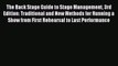 (PDF Download) The Back Stage Guide to Stage Management 3rd Edition: Traditional and New Methods