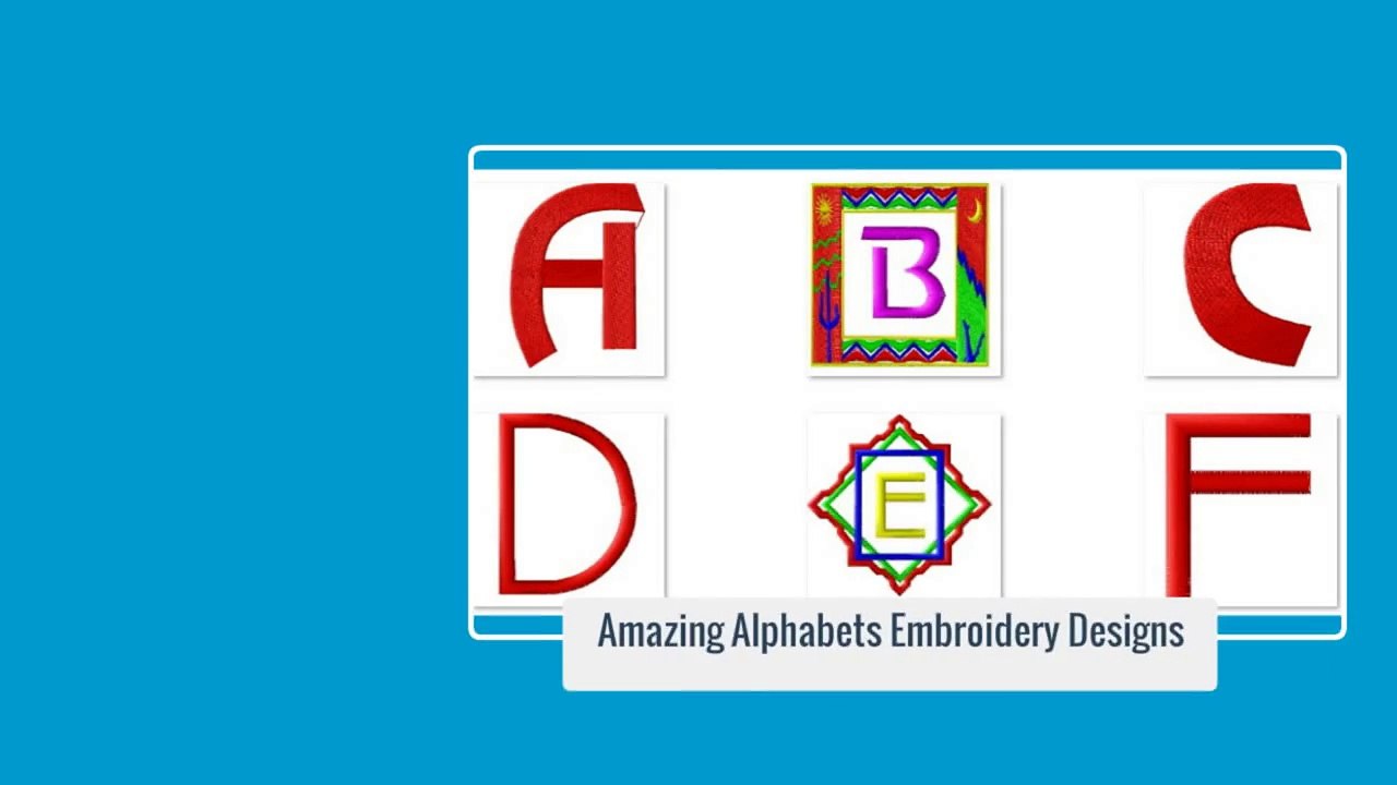 Amazing Alphabets Embroidery Designs