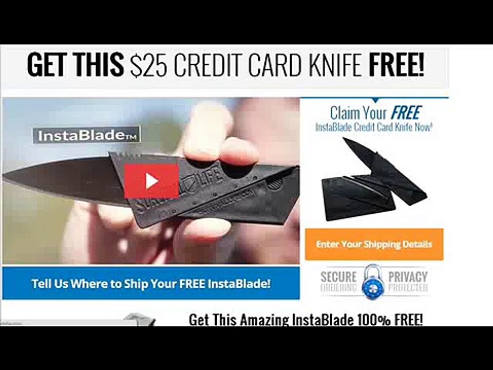 Knife Review (Credit Card Knife) BIG Upgrades & BIG Price Change! FREE survival knife instablade