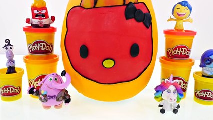 Play Doh Inside Out Inspired Hello Kitty Anger Giant Surprise Egg! Play-Doh Toys by DCTC