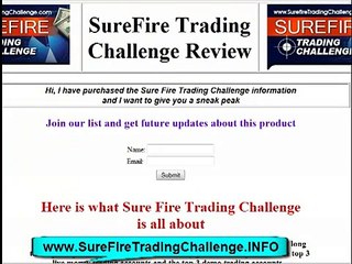 Sure Fire Trading Challenge Sneak Peak and Review