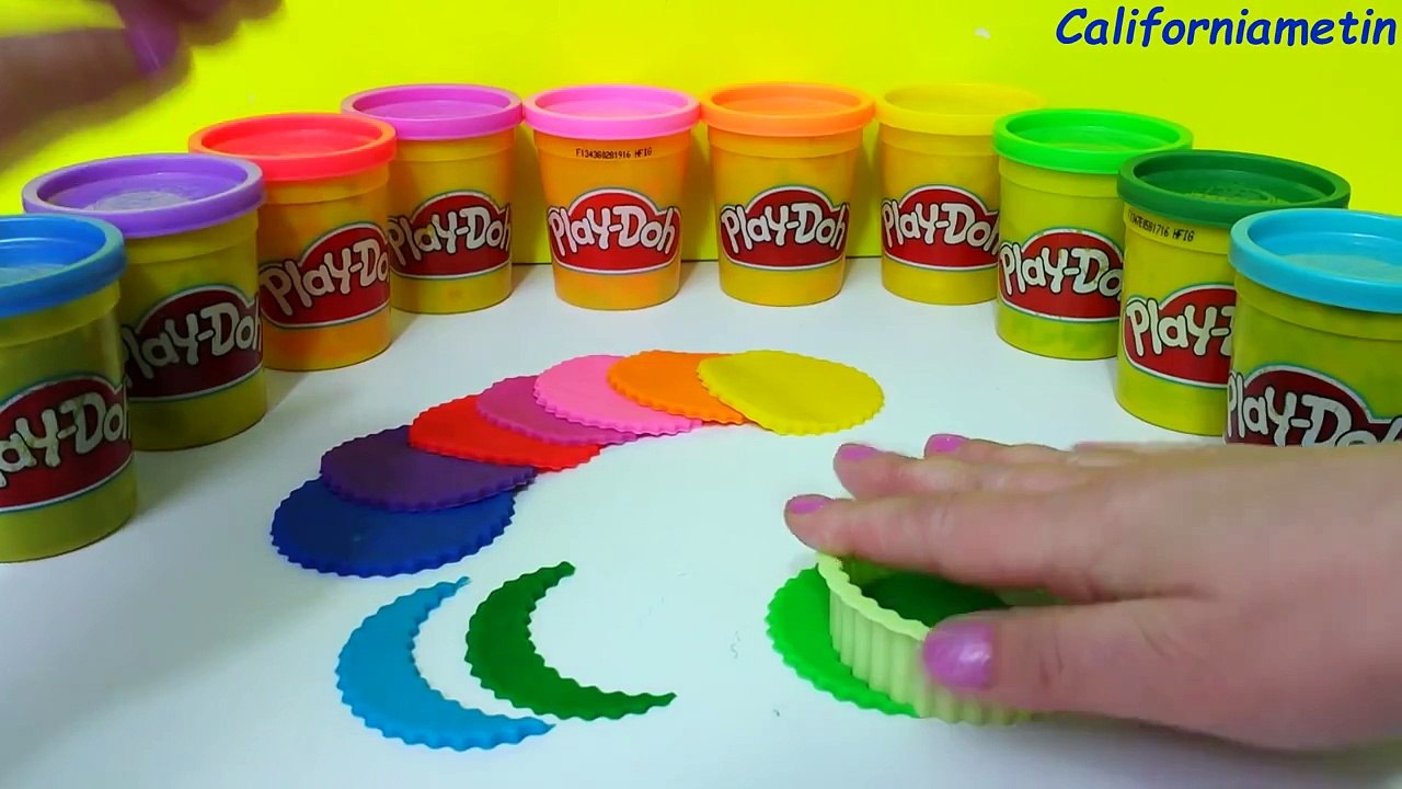 Play Doh How To Make Rainbow Flower Lollipop