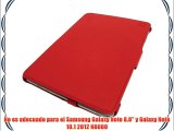 igadgitz Rojo Funda Carcasa Eco-Piel para Samsung Galaxy Note 10.1 2014 Edition SM-P600 | SM-P601