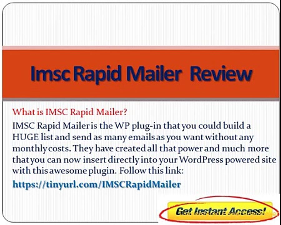 IMSC Rapid Mailer Review   IMSC Rapid Mailer Bonus of $2k   See Is IMSC Rapid Mailer Scam
