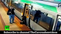 How commuters rescued man stuck in train CCTV footage released