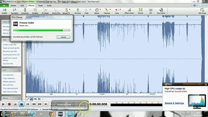 song editing on wavepad sound editor