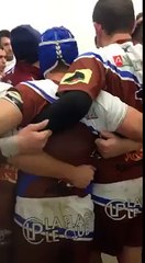 Le Racing Club Cubzaguais se motive avant un match de rugby