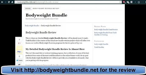 Bodyweight Bundle Review   DETAILED REVIEW!