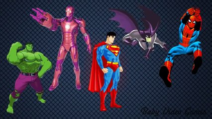 Nursery Rhymes Superman Children Songs Hulk Spider-Man Finger Family Batman