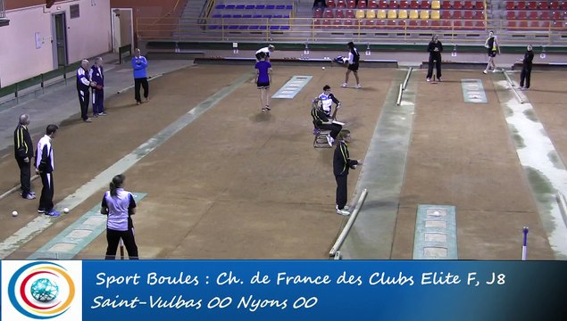 Tir progressif, premier tour, Club Elite Féminin, J8, Saint-Vulbas contre Nyons, Sport Boules, saison 2015-2016