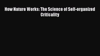 How Nature Works: The Science of Self-organized Criticality Read Online PDF