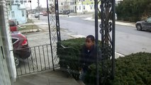 Kid steals package in this House right after UPS delivery!
