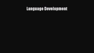 Language Development  Free Books