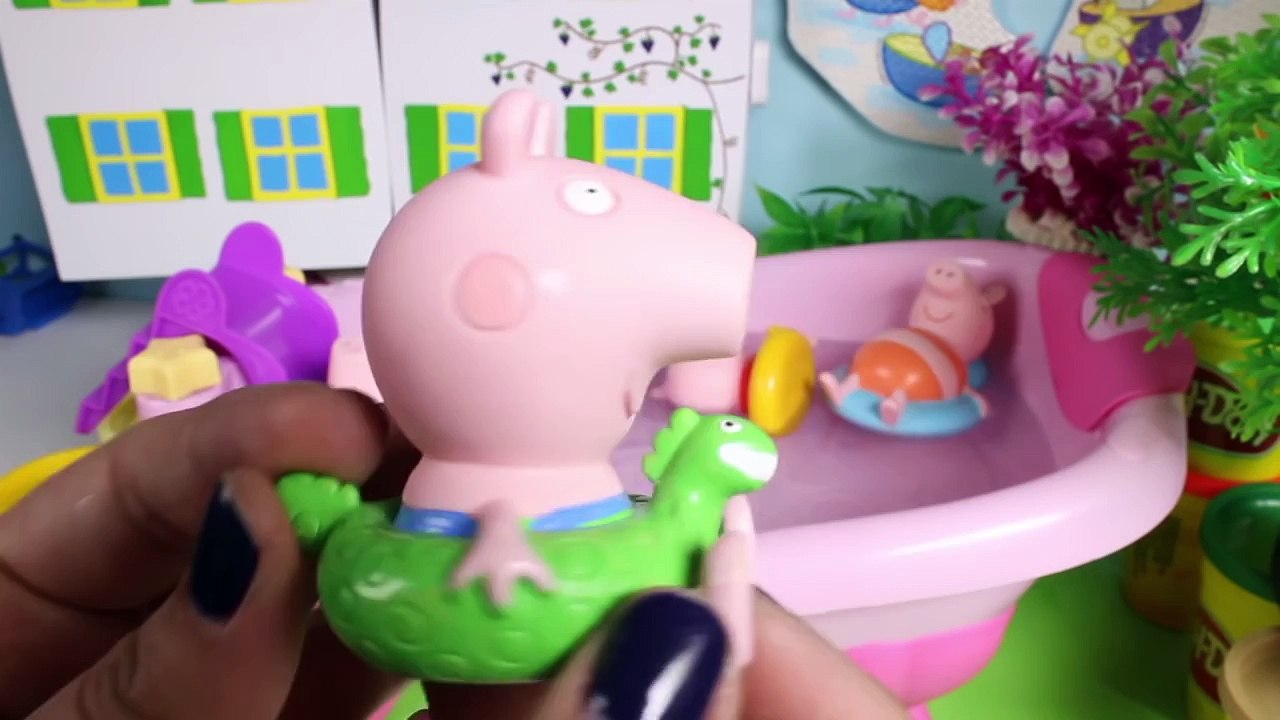 Peppa Pig Bath Toys Peppa Pig Squirters Pool Party Peppa Pig Figuras de Baño Juguetes de Peppa Pig