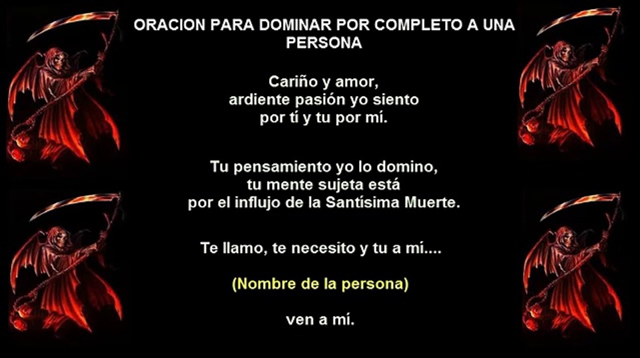 ORACION PARA DOMINAR POR COMPLETO A UNA PERSONA