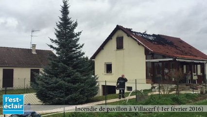 Un pavillon détruit par les flammes à Villacerf