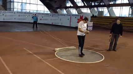 Ветераны Легкая атлетика Минск 20 12 2014 Ядро 2