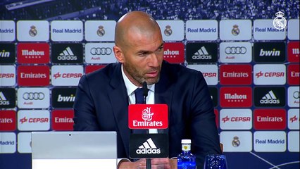 Rueda de prensa de Zidane después de la victoria contra el Espanyol