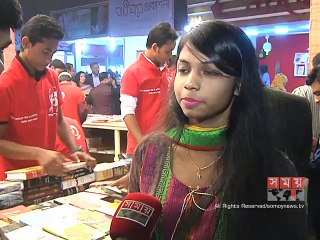 উদ্বোধনের পর বইমেলায় বই প্রেমীদের ভিড়
