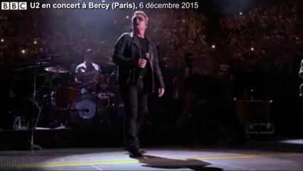 U2 hommage aux victimes à Paris