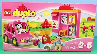 Duplo Lego My First Shop Reviewed by Mickey Mouse with Lego Food and a Duplo Lego Car