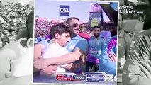 Salman Khan KISSING Sohail Khan  Son At CCL6 - Mubai Heroes Vs Bengal Tigers